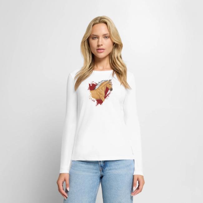 Un cheval palomino et un coeur rouge