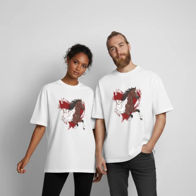 Un Cheval Appaloosa dans un coeur rouge
