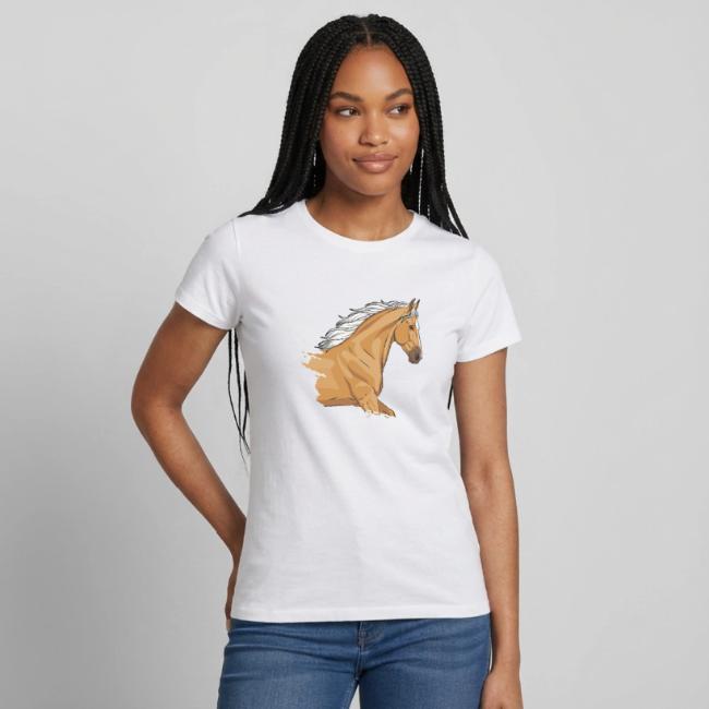 La t�te d'un cheval palomino