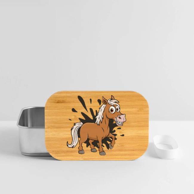 Un dessin de style cartoon d'un cheval alezan