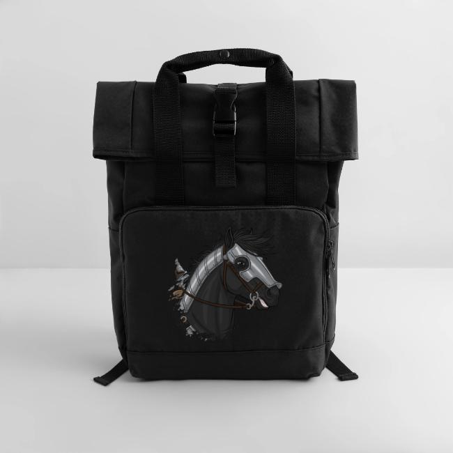 La t�te d'un cheval en armure