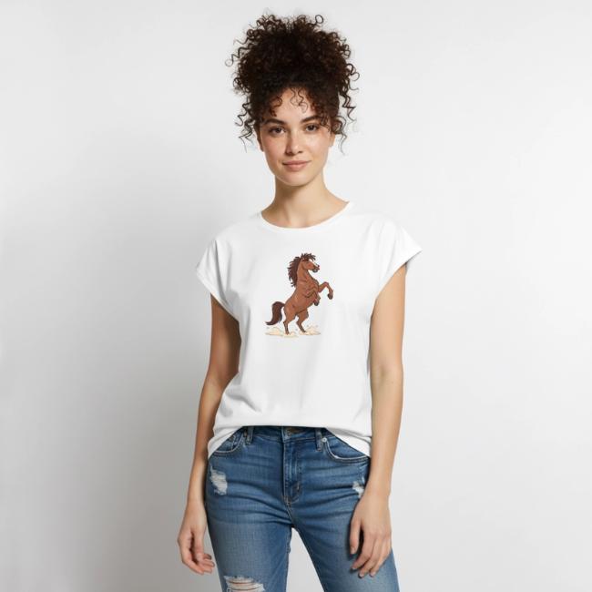 Un dessin style manga d'un cheval alezan cabr�