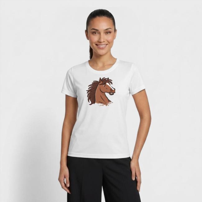 Un dessin style manga de la t�te d'un cheval