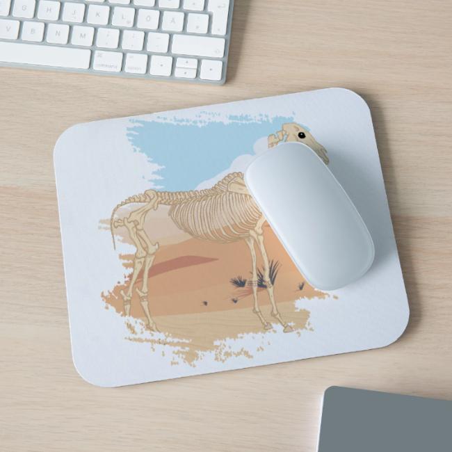 Le squelette d'un cheval et un d�sert