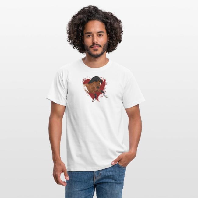 Un cheval Lusitanien et un coeur rouge