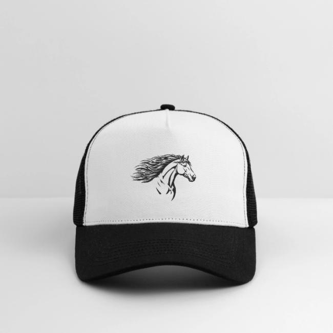 La silhouette de la t�te d'un cheval