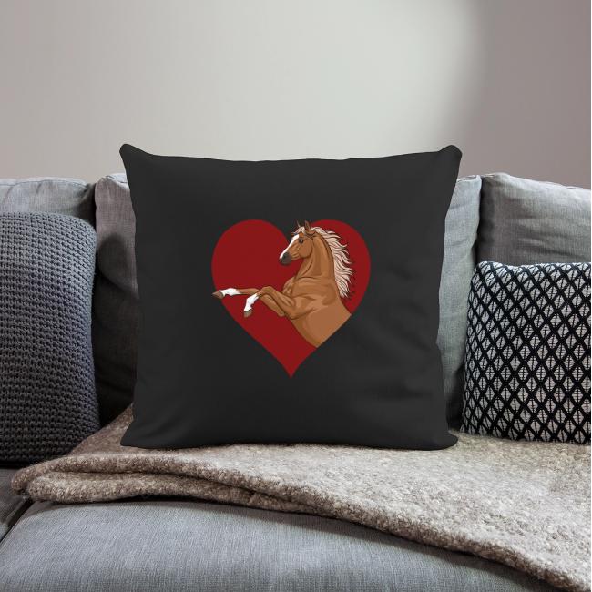 Un cheval cabr� et un coeur rouge