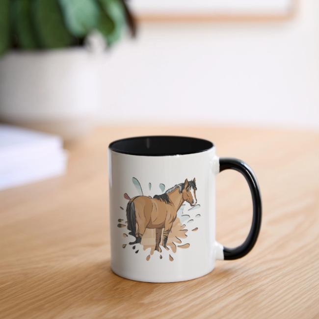 Un cheval isabelle, une tache d'encre et un d�sert