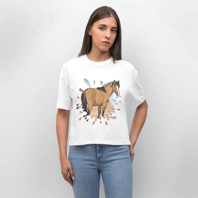 Un cheval isabelle, une tache d'encre et un d�sert