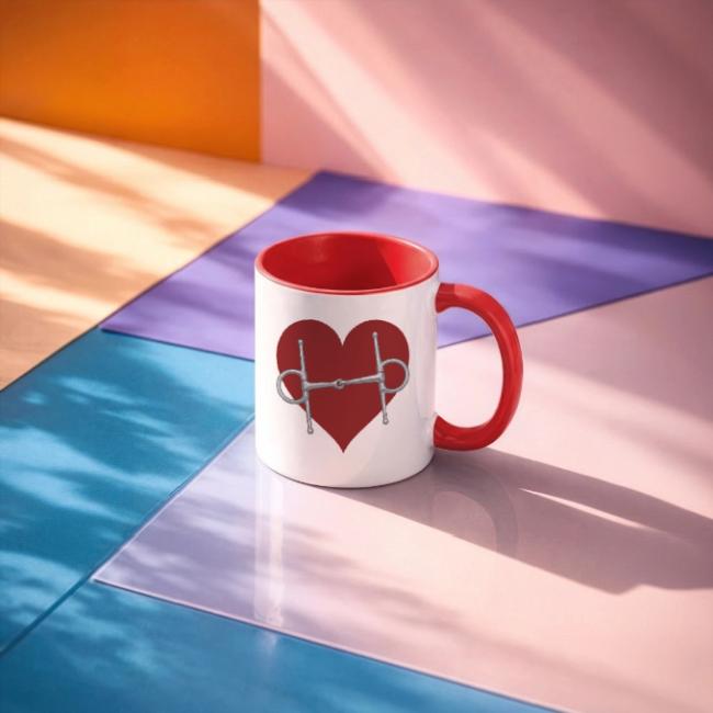 Un mors d'�quitation et un coeur rouge