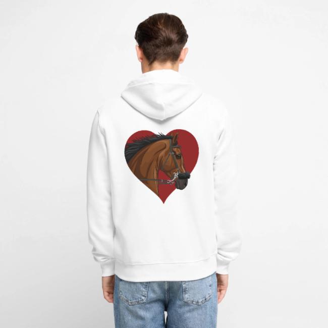 La t�te d'un cheval bai et un coeur