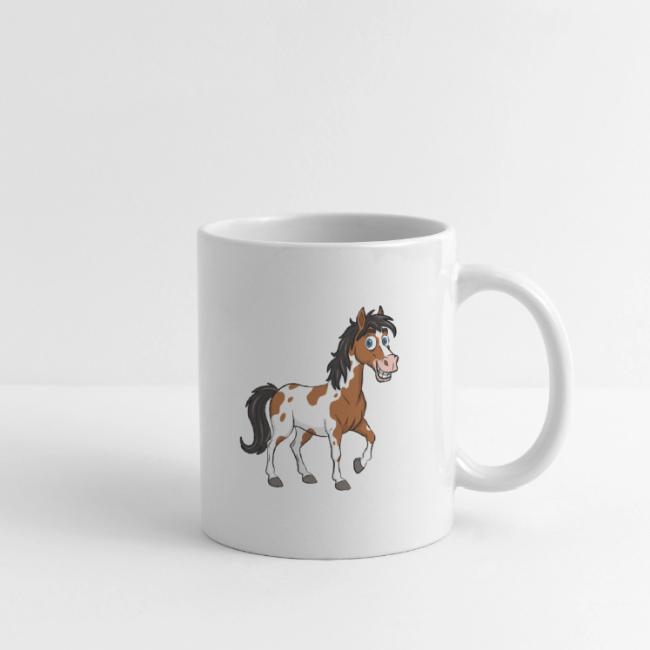 Un dessin cartoon d'un cheval Abaco pie
