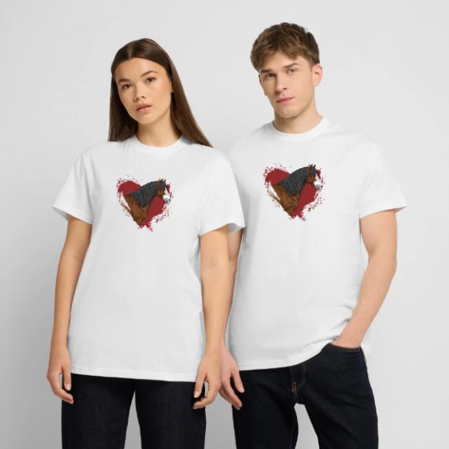 La t�te du cheval d'Abaco et un coeur rouge