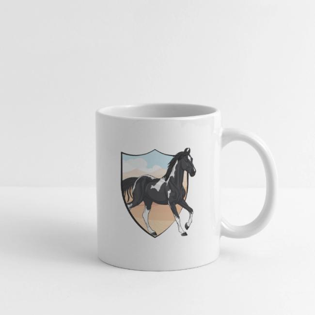 Un cheval Baloutche qui sort d'un �cusson